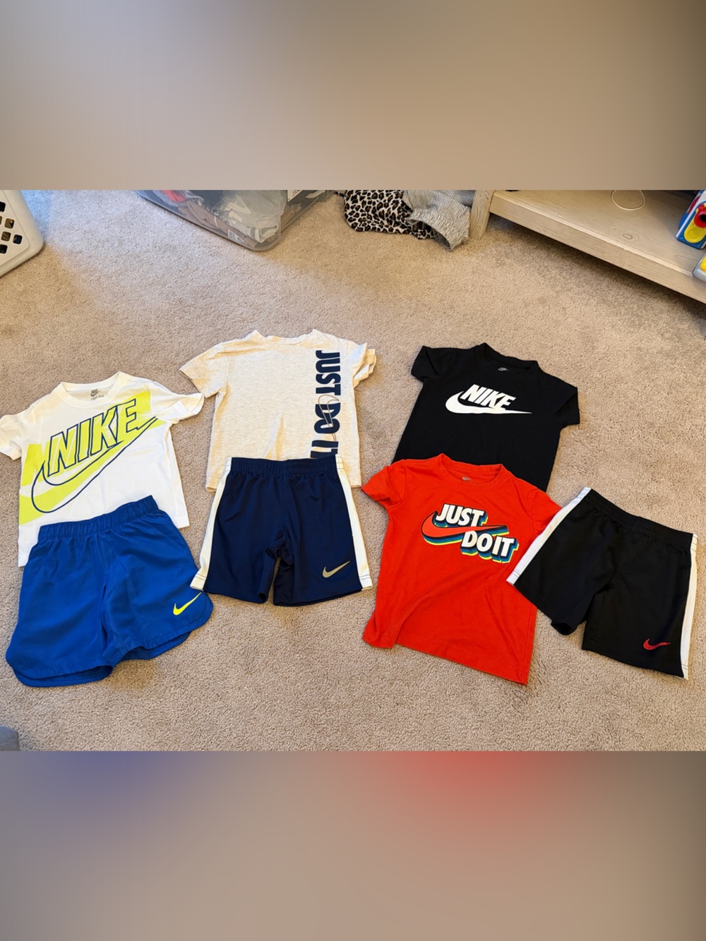 Nike Kids Short Sleeve Tee & Athletic Shorts Set - Blue, Navy, Red, Black, White